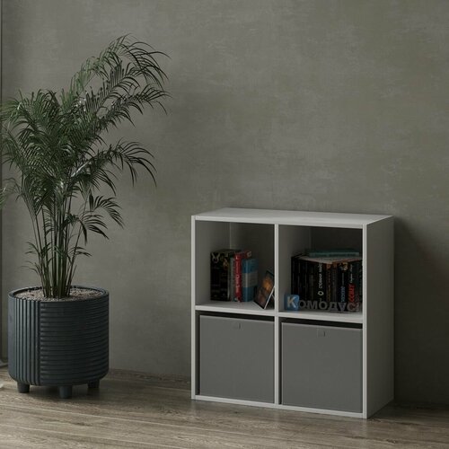 Стеллаж 4 секции белый 2350₽