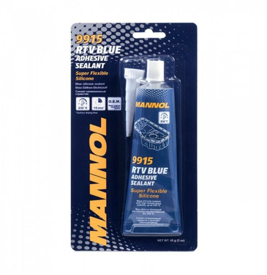 MANNOL 2484 MANNOL SILICONE - GASKET BLUE Герметик синий (0.085L)