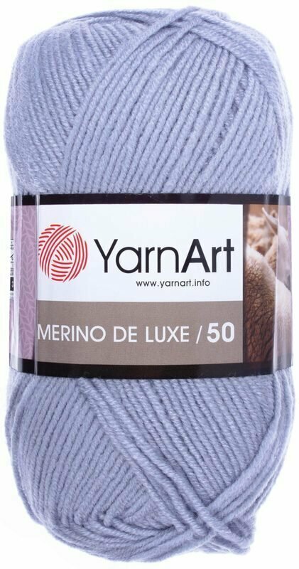 Пряжа Yarnart Merino De LUXE свето-серый (3072), 50%шерсть/50%акрил, 280м, 100г, 5шт