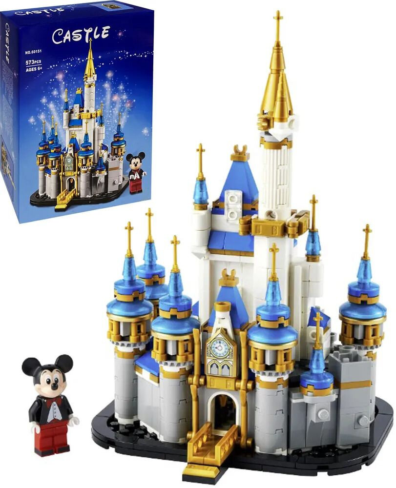 Конструктор Disney Замок Дисней в миниатюре 567 деталей 86007 Сопоставим с лего lego / В подарок для девочек, детям, ребенку