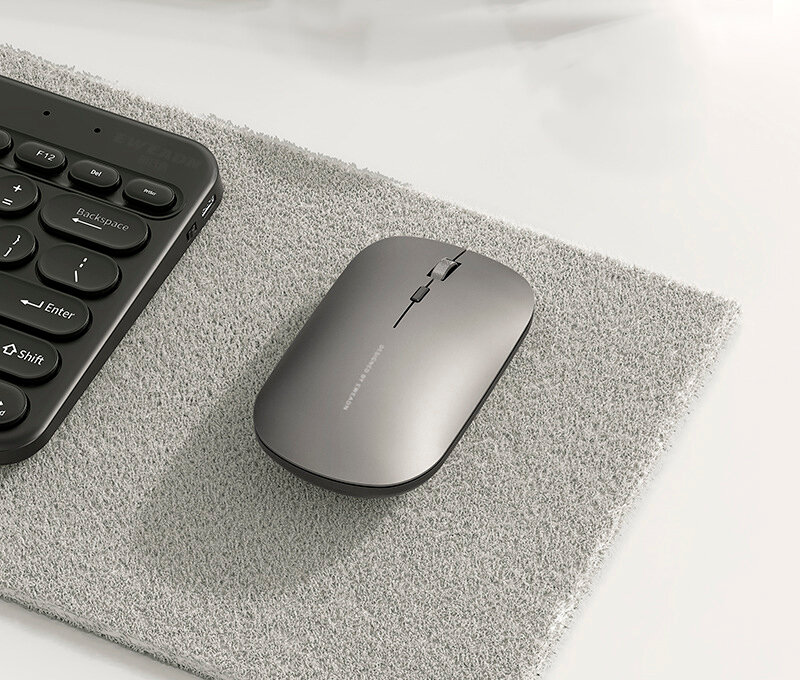 Беспроводная бесшумная мышь EWEADN T1, с usb штекером и поддержкой Bluetooth 2.4, серый