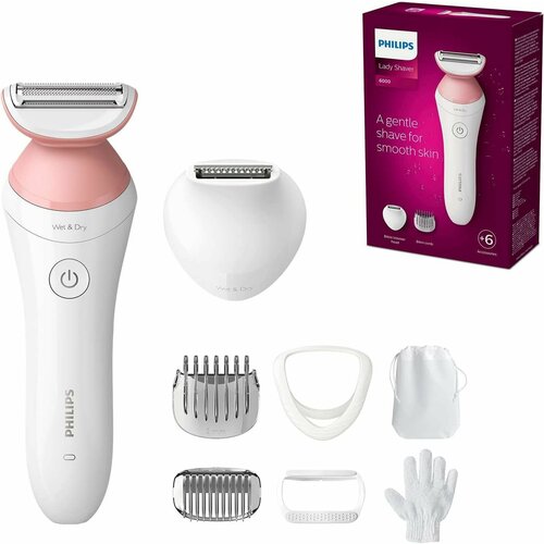 Электробритва для женщин Philips Lady Shaver Series 6000 BRL 14600 белый Нидерланды 8990₽