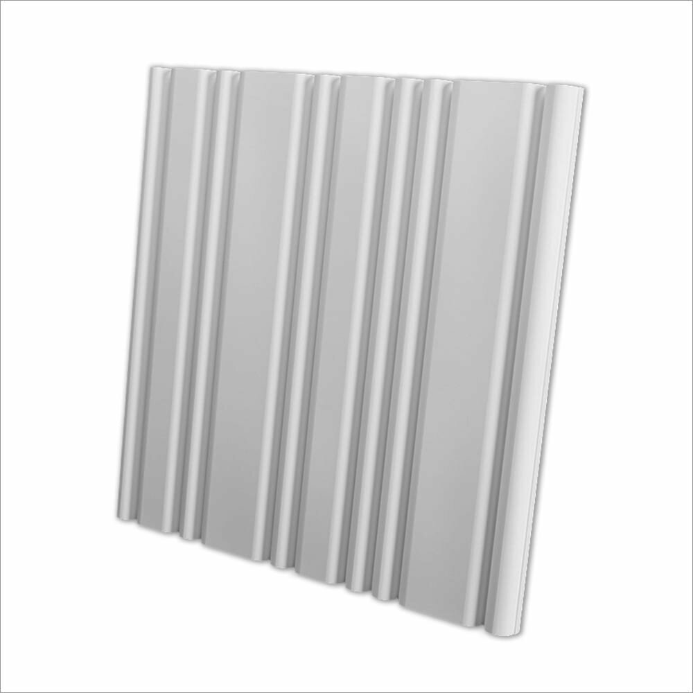 Artpole Стеновые 3д панели STEP (гипсовые; белые; 600x600 мм; 1 шт; 0,36 кв. м) M-0080