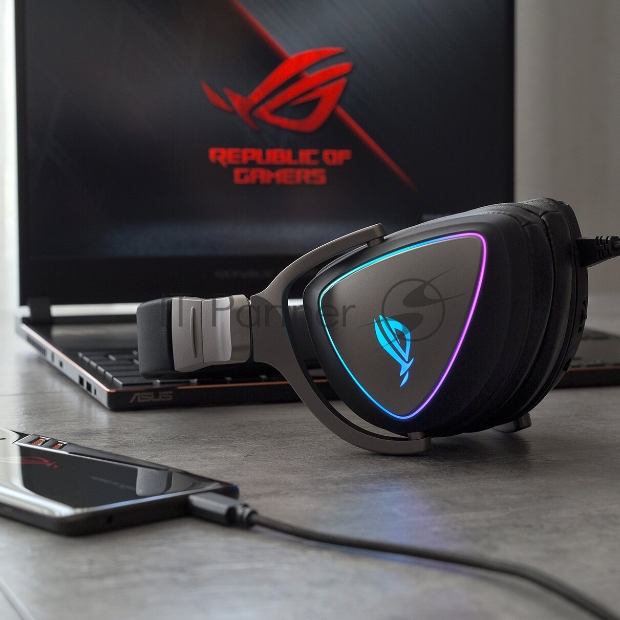 Игровая гарнитура проводная ASUS ROG Delta черный 90YH00Z1-B2UA00 - фото №14