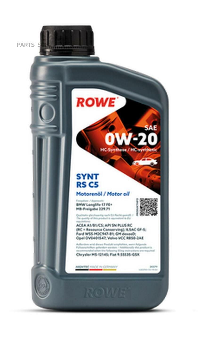 Масло мот. HIGHTEC SYNT RS C5 SAE 0W-20 1л ROWE / арт. 20379001099 - (1 шт)