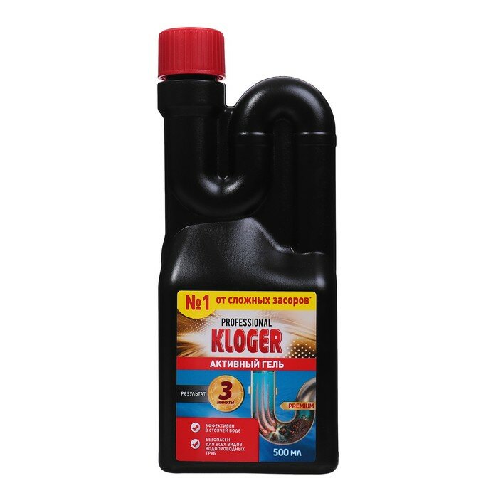 Kloger Чистящее средство KlogerProff гель от засоров, 0,5 л