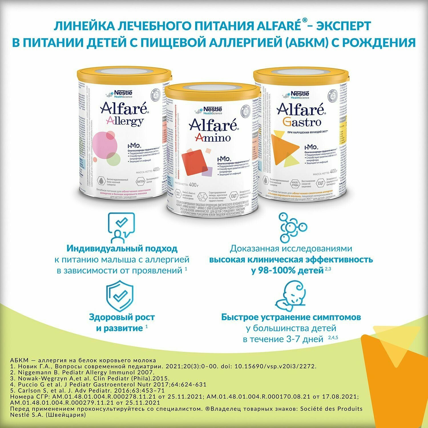 Смесь безлактозная Alfare для детей с аллергией на коровий белок, 400 г - фото №13