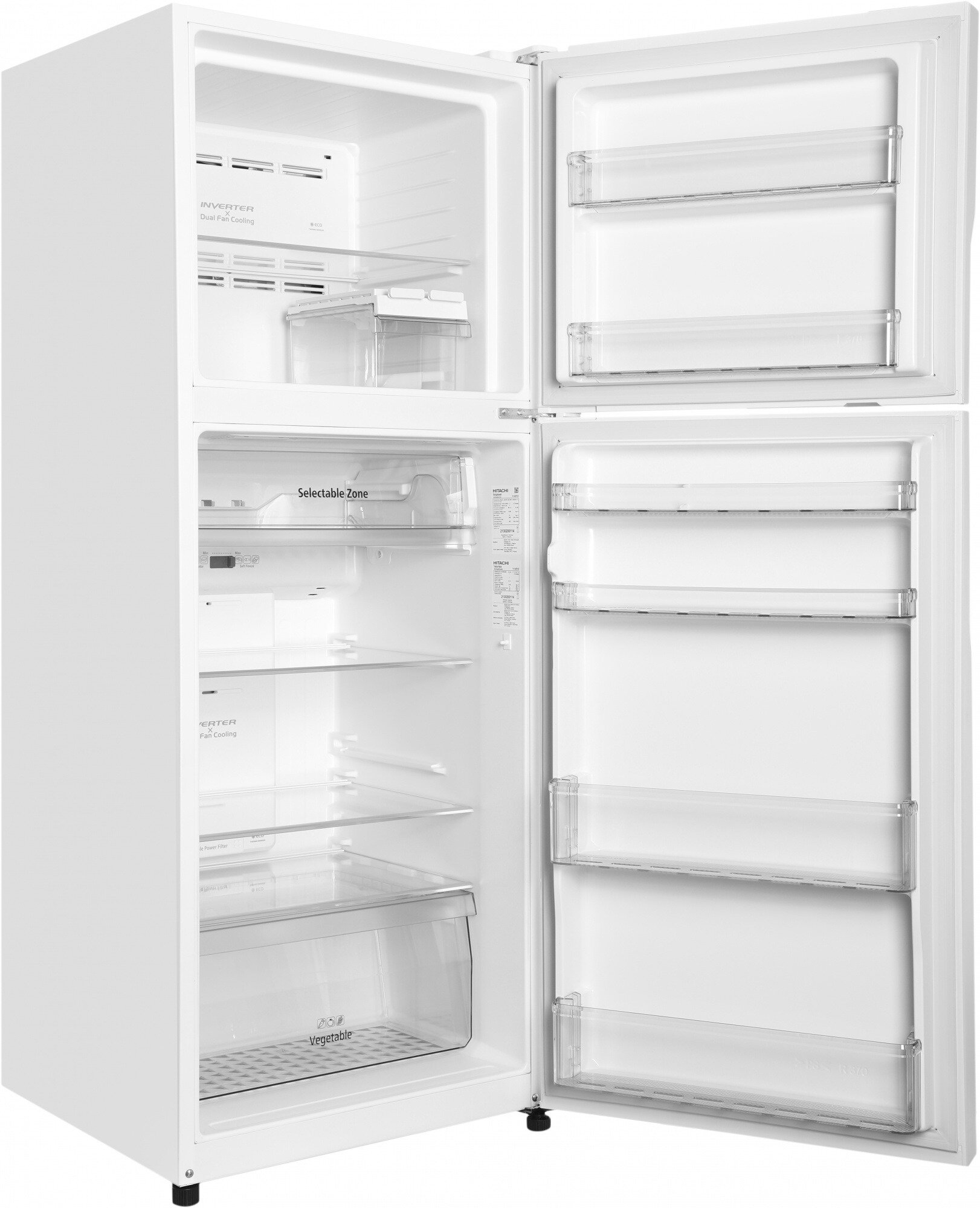 Холодильник двухкамерный Hitachi R-VX440PUC9 PWH - фото №5