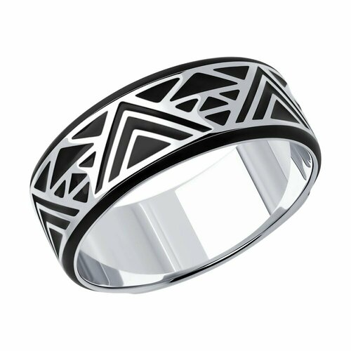 фото Кольцо diamant, серебро, 925 проба, родирование, размер 18, серебро