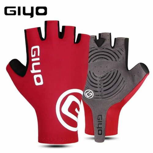 перчатки спортивные велосипедные Велоперчатки Giyo, размер XL, красный