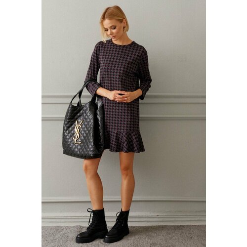 Платье размер 46, черный, серый