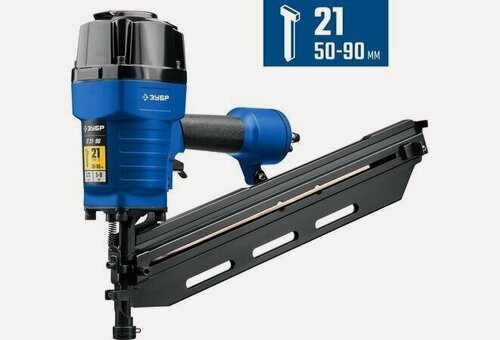 Изображение товара Пневматический нейлер (гвоздезабиватель) ЗУБР П21-90, гвозди тип 21 (50-90мм), Профессионал