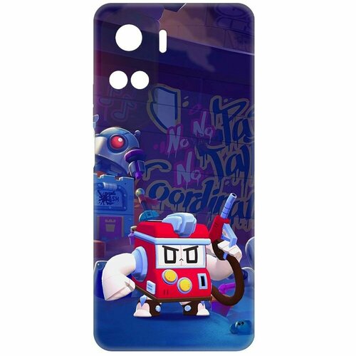 Чехол-накладка Krutoff Soft Case Brawl Stars - V8-БИТ для Honor 90 Lite черный чехол накладка krutoff soft case brawl stars v8 бит для honor x7 черный