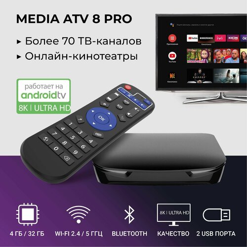 Медиаплеер HIPER Media ATV 8K Pro, 32ГБ