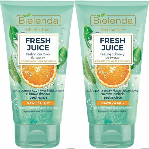 Bielenda FRESH JUICE Апельсин Увлажняющий сахарный скраб 150г , 2уп.