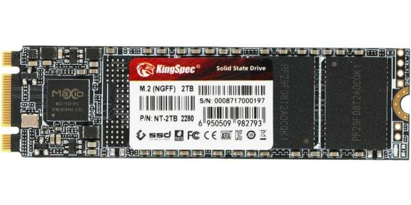 Твердотельный накопитель SSD M.2 2 Tb Kingspec NT-2TB Read 580Mb/s Write 550Mb/s 3D NAND