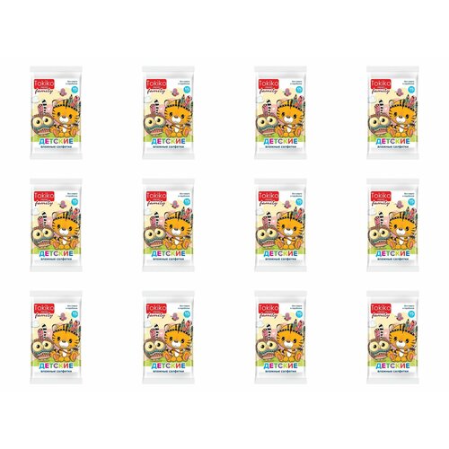 Tokiko Влажные салфетки Japan Family детские 15 шт в уп 12 уп 1046₽