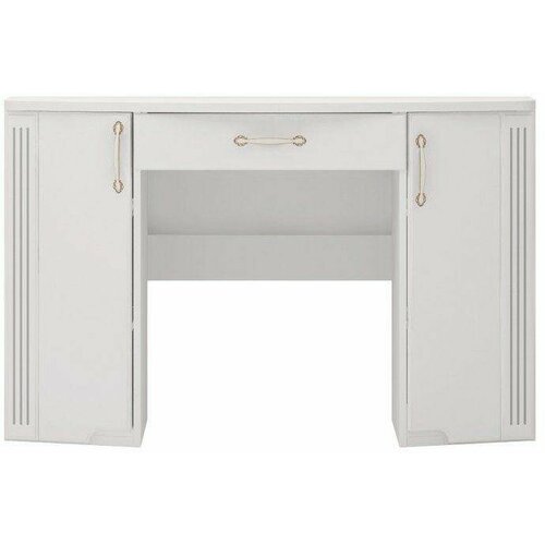 Стол туалетный Ижмебель Виктория модуль 6 Белый глянец с порами/белая глянцевая ПВХ пленка