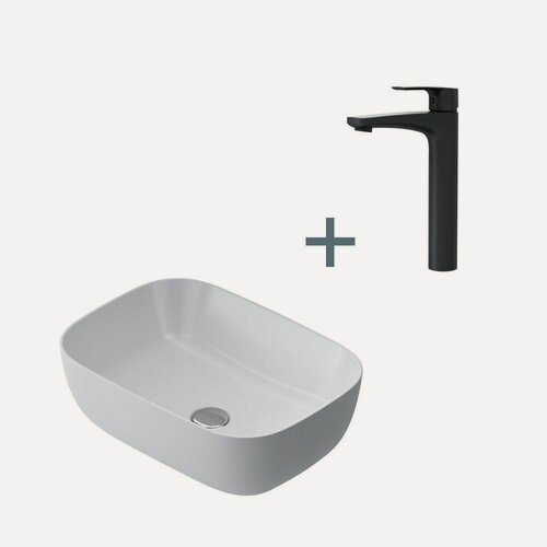 Изображение товара Раковина для ванной AM.PM, фарфор, накладная установка, черный