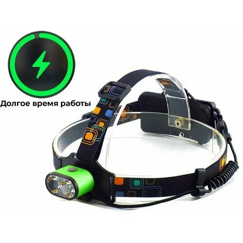фото Светодиодный налобный фонарь yyc-k28-t6 с зарядкой от usb / удобный налобный фонарь / фонарь для велосипедистов / фонарь для кемпинга / зеленый led headlight