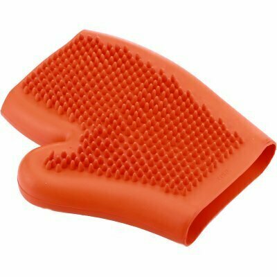 Hunter Smart резиновая перчатка для вычесывания шерсти оранжевая - фото №3