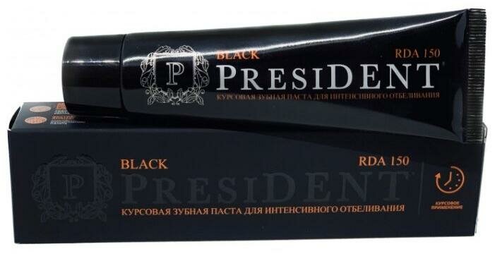 Зубная паста President Black 50мл Премьер-продукт - фото №15