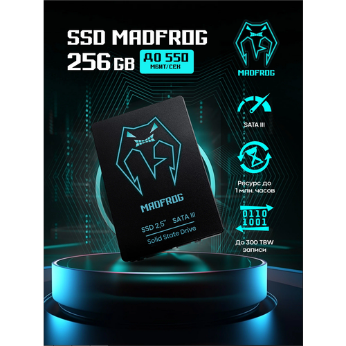 Твердотельный накопитель жесткий диск SSD Madfrog 256 Gb - российская гарантия скорость до 560 Мбитсек 199900₽