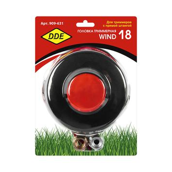 фото Головка триммерная Wind 18 аналог HUS T45 (М12х1,25 лев, + М10х1,5 лев, + М12х1,5 лев.) DDE