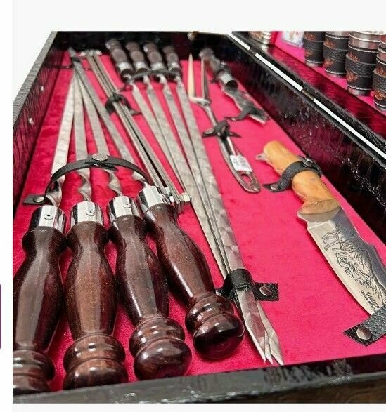 Шашлычный набор в подарочном кейсе с топором Хайтек №19 — фото 1