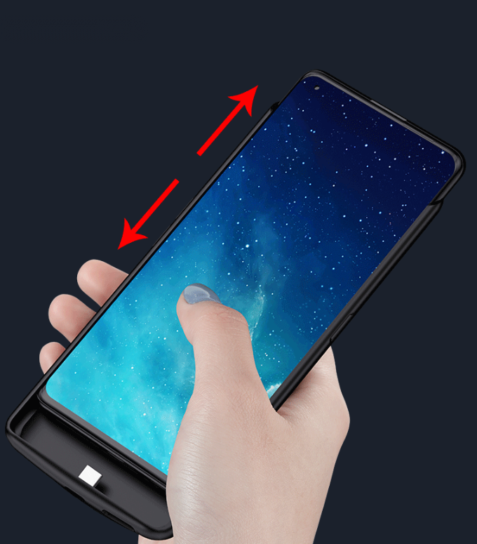Чехол-бампер со встроенной батарей-аккумулятором ёмкости 6800 mAh для Huawei Enjoy 10S / Huawei Y8p (AQM-LX1) черный — фото 6