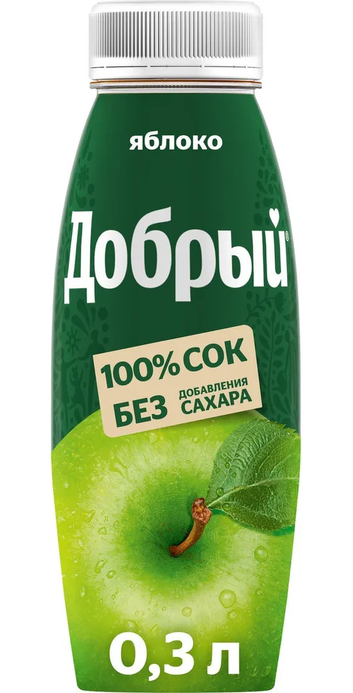 Добрый Сок Яблоко 0.3 л ПЭТ упаковка 12 штук - фотография № 4