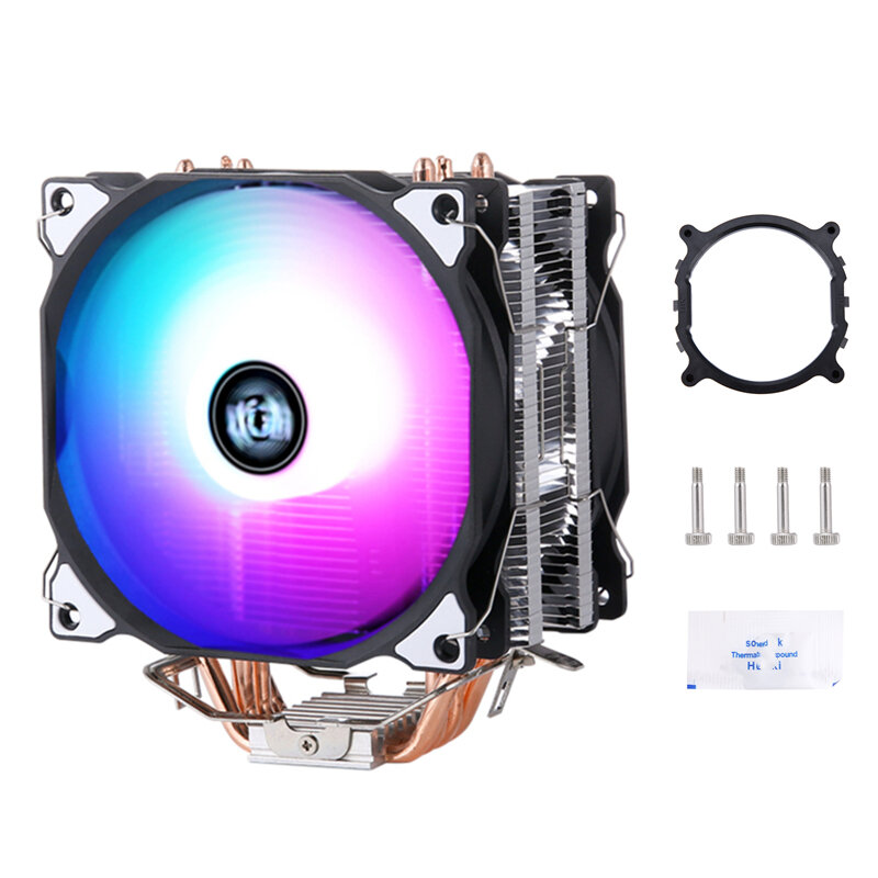 Кулер для процессора 160 Вт QiuZhi QZ1240-2-RGB-2011 4-pin RGB подсветка