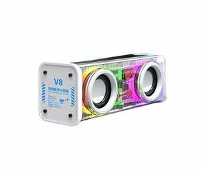 Портативная колонка RGB с подсветкой и сабвуфером V8