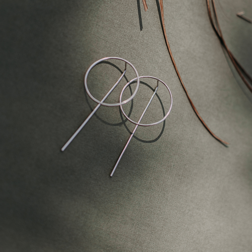 Комплект серег My Silver, серебро, 925 проба, размер 25 мм, длина 5.5 см