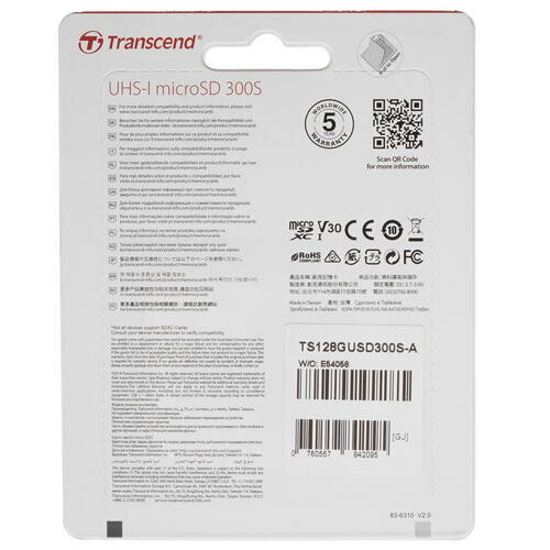 Карта памяти 512GB Transcend microSDXC 300S, A1/UHS-I/V30/U3/Class 10, 95/40MB/s - фото №15