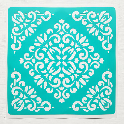 Трафарет на клеевой основе Фоновый вензеля Плитка