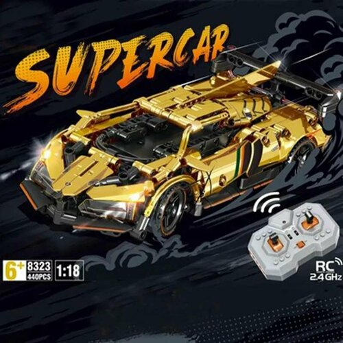 Конструктор SuperCar с радиоуправлением подарок для мальчика подарок на день рождения строительные блоки знаменитая серия автомобилей evo supercar f1 гоночный детский игрушечный авт