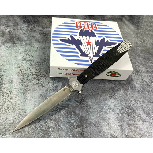фото Складной нож вдв, сталь d2, g10, сталь reptilian