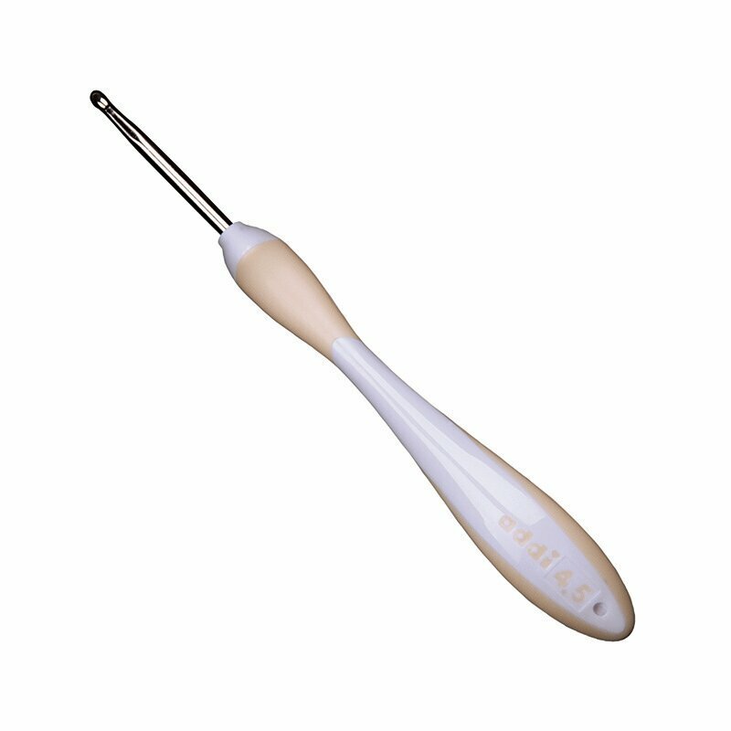 Крючок вязальный ADDI эргономичная пластиковая ручка addiSwing Maxi №4,5, 16 см (ADDI.141-7/4.5-17)