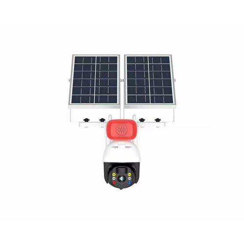 Внешняя автономная 4Mp поворотная Wi-Fi камера видеонаблюдения 4G Link Solar SE-902-4MP-4G S19169APS на усиленной солнечной батарее Сирена для ох 1881400₽