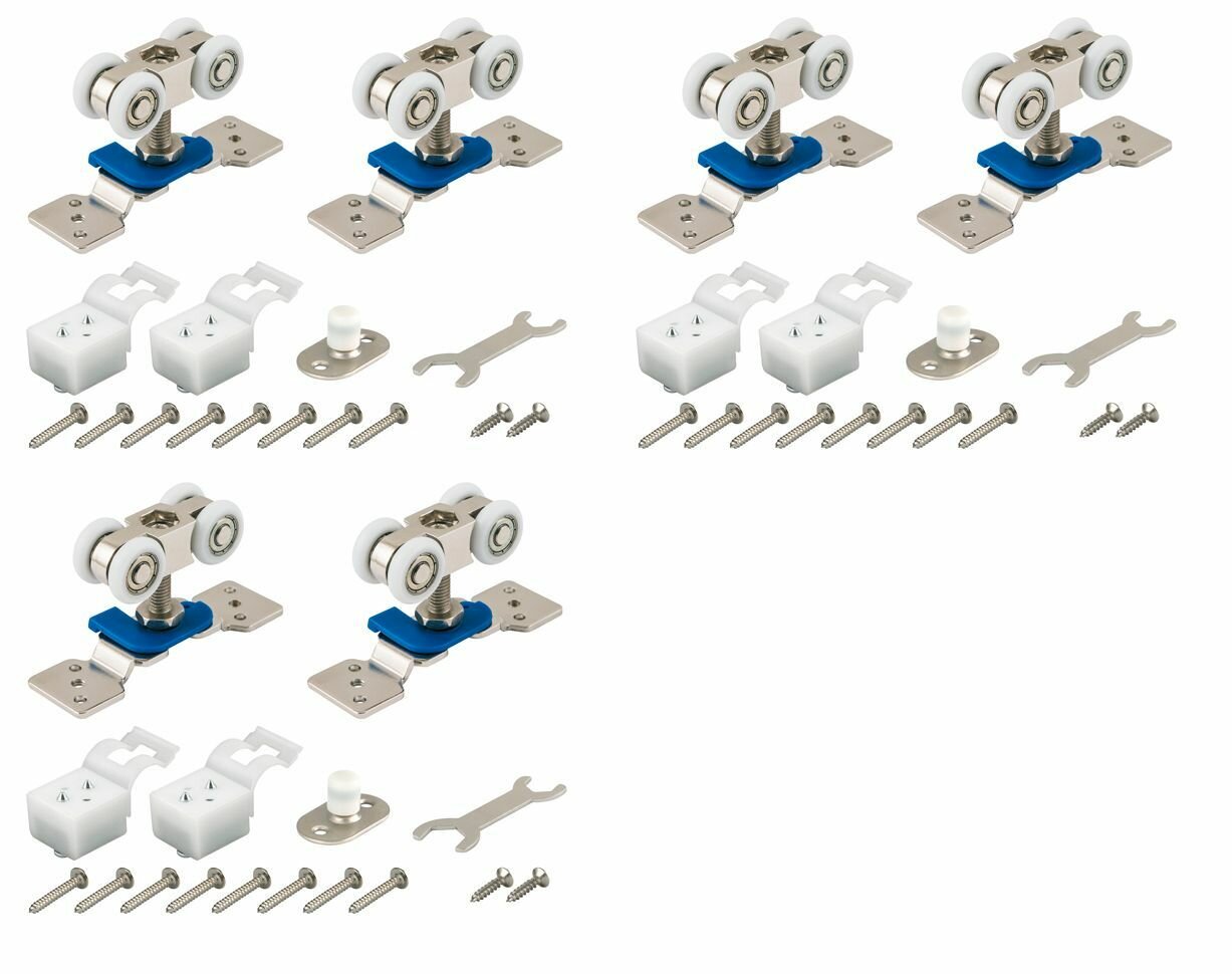 Комплект роликов для раздвижных дверей DIY ARMADILLO SLD. Comfort. SET. rollers/60 (DIY Comfort 60/4 kit) (комплект 3 штуки)