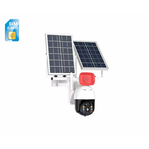 ЛинК-4G SE902 СоляР-4MP 4LED U58531LU - 3G4G уличное Wi-Fi наблюдение на солнечных батареях камера 4Mp с сиреной микрофоном и записью на SD к 1965100₽