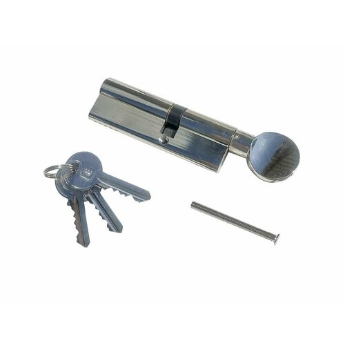 Цилиндр профильный ELEMENTIS с ручкой 40(ручка)/55(ключ), никелированный
