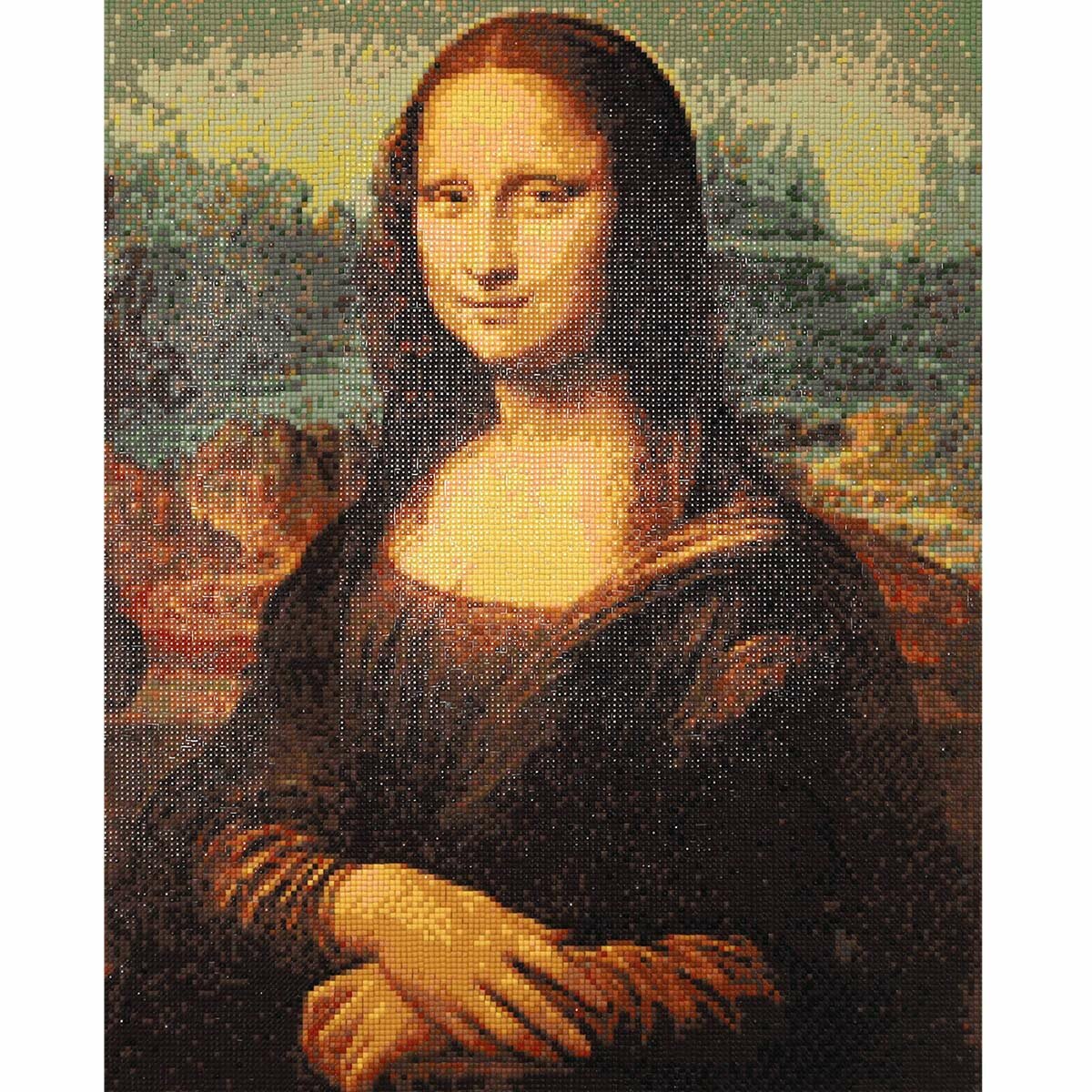 Алмазная мозайка Мона Лиза-Джоконда, Леонардо да Винчи 40х50 см, Cristyle