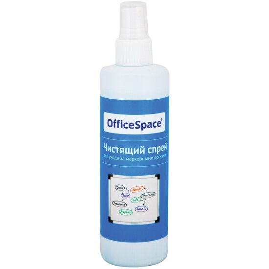 Чистящая жидкость-спрей Спейс OfficeSpace для магнитно-маркерных досок, 250 мл