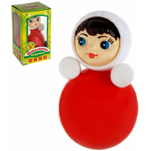 Детская кукла Неваляшка Котовские неваляшки, игрушка ванька-встанька со звуком, 15 см