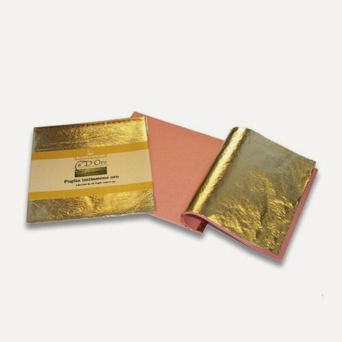 Изображение товара Золотая поталь Borma Imitation Gold Leaf 14x14 см 25 листов CDO66O06