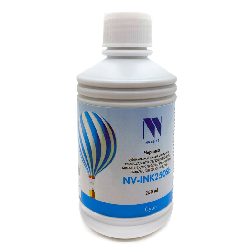 Сублимационные чернила NV Print INK250CSb Cyan для принтеров Epson / Mimaki / Mutoh / Roland / 250ml