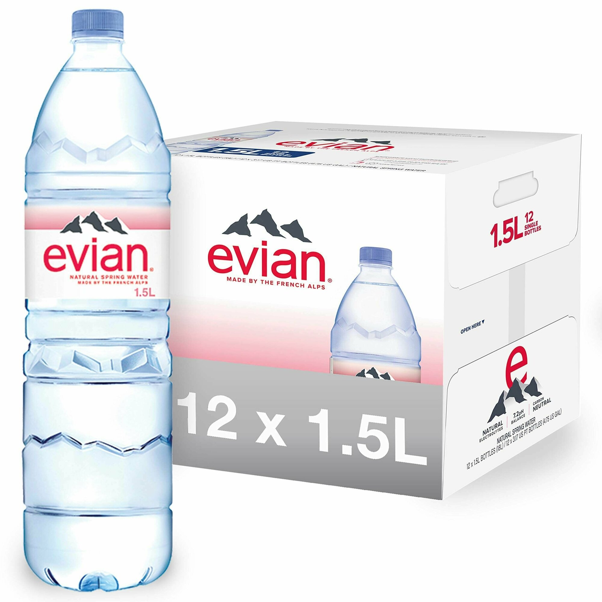 Вода минеральная Evian ПЭТ 15 л * 12 шт