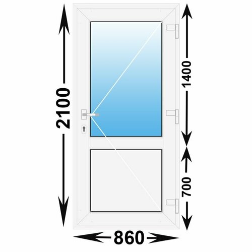 Пластиковая входная дверь MELKE 860x2100 Правая пластиковая балконная дверь melke 700x2100 левая